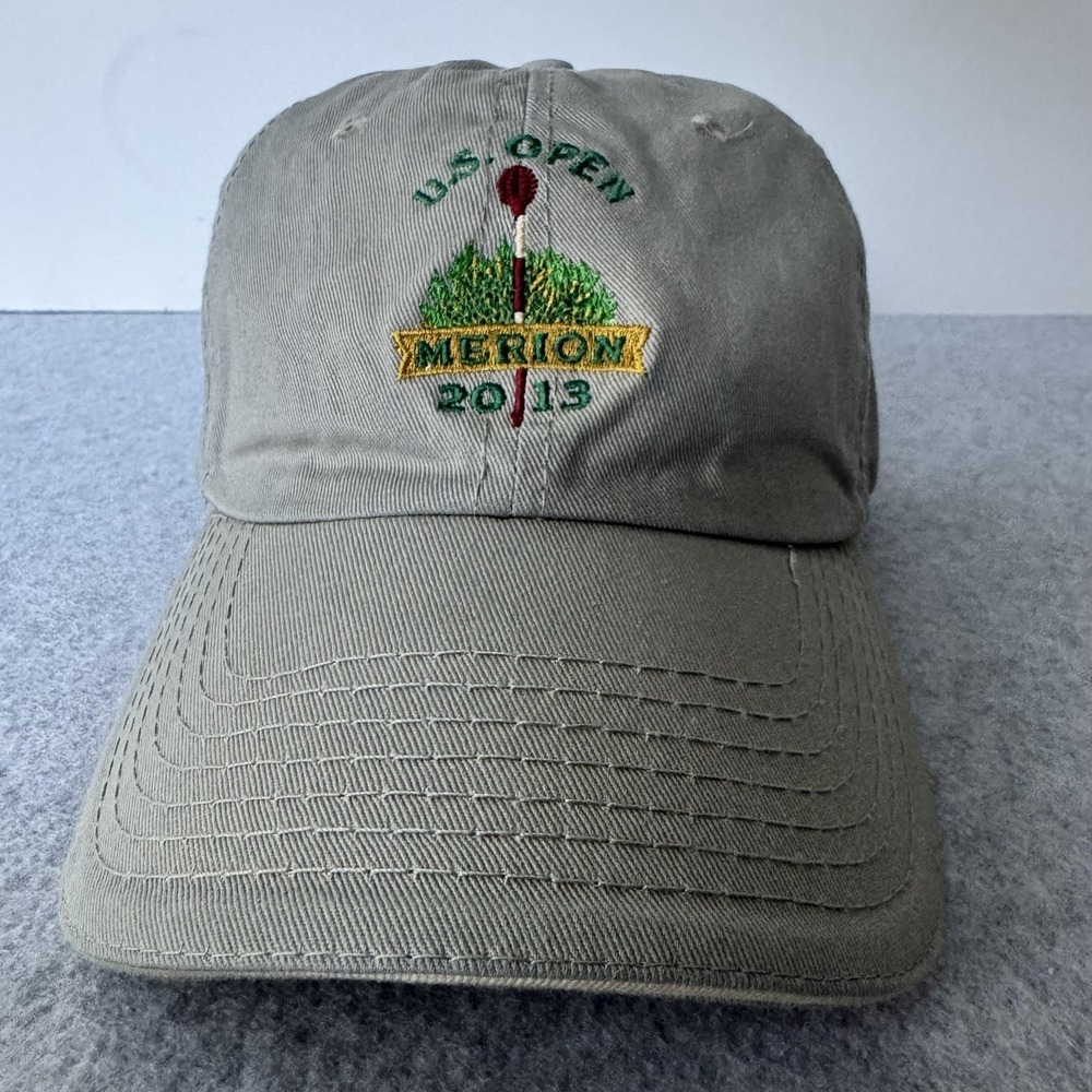 2013 U.S. Open Merion Hat Cap Strap Back Mens One Size Beige Golf USGA Member